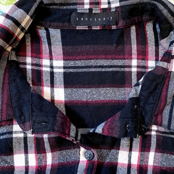 Sanctuary Boyfriend For Life Plaid Flannel Buttondown Shirt from Anthro - Picture 13 of 14
